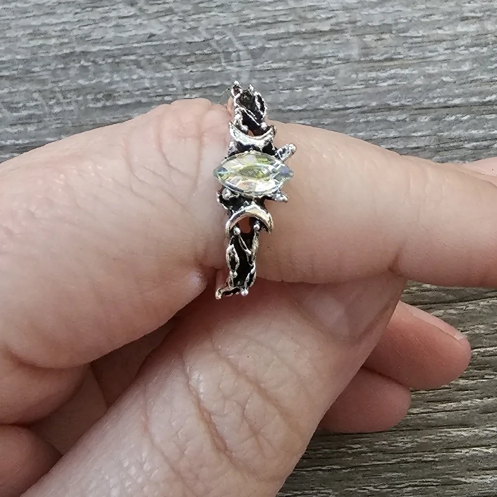 Bohemian Crescent Moon Alloy Ring